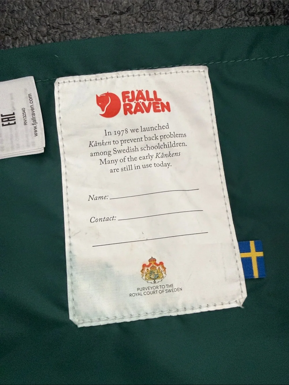 Fjällräven Kånken Classic Backpack Frost Green Green School Travel Bag